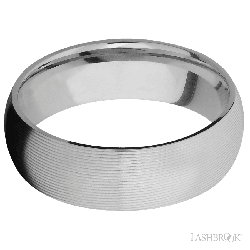 7 mm wide Domed Titanium band.