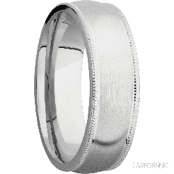 7 mm wide Domed Milgrain Edges Cobalt Chrome band.