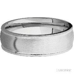 7 mm wide Domed Milgrain Edges Cobalt Chrome band.