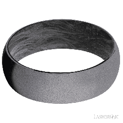 7 mm wide Domed Tantalum band featuring a Forged Carbon Fiber sleeve.