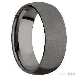 8 mm wide Domed Tantalum Noir band.