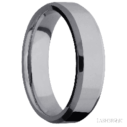 6 mm wide Beveled Tantalum band.