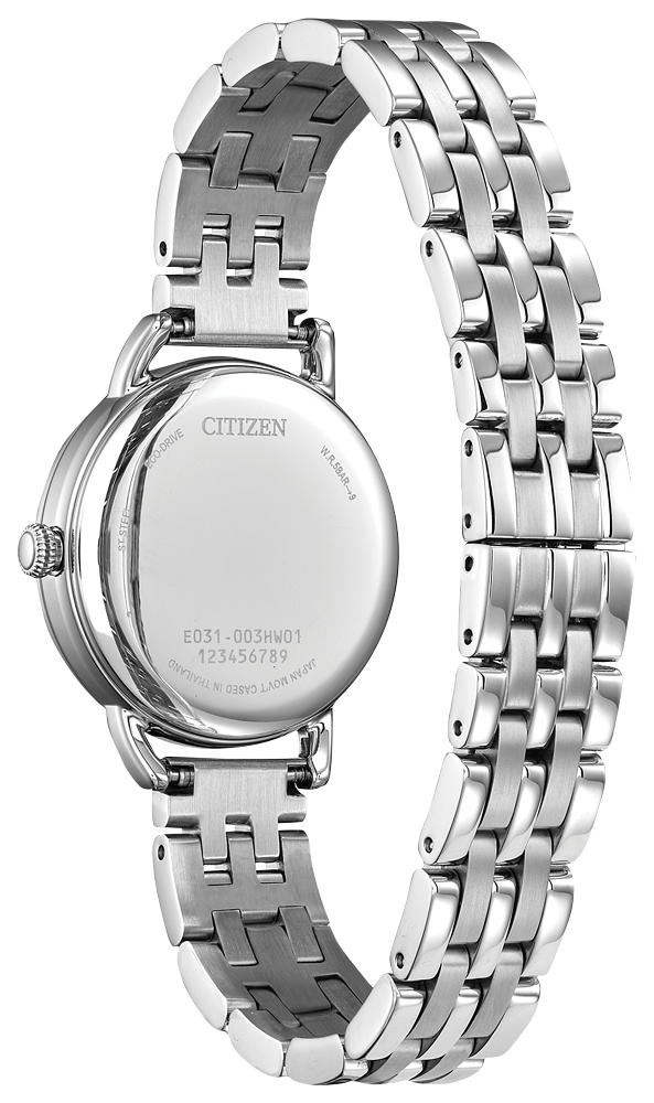Citizen Eco-Drive Silver Tone Classic Coin Edge Stainless St