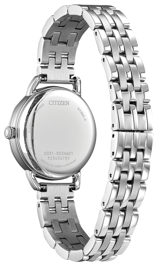 Citizen Eco-Drive Silver Tone Classic Coin Edge Stainless St