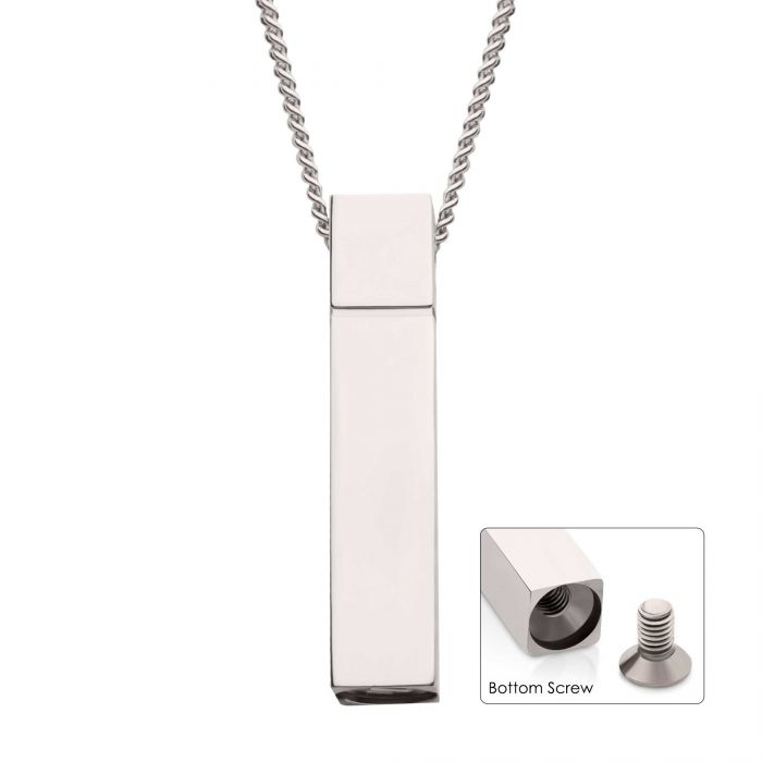 Sterling Silver Keepsake Urn Engravable Pendant