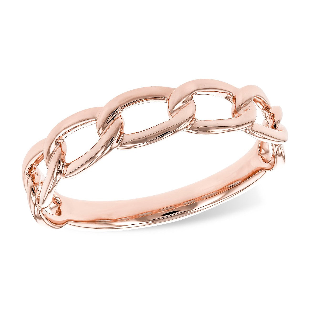 14 Karat Rose Gold Polished Links Fashion Band