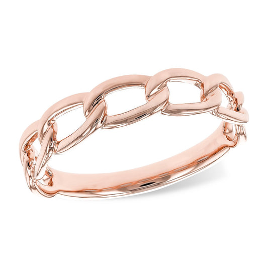 14 Karat Rose Gold Polished Links Fashion Band