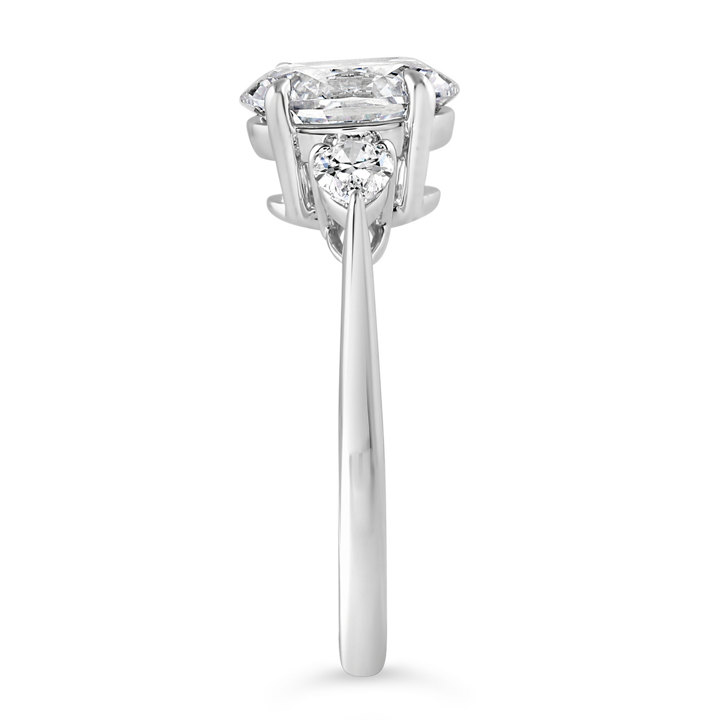 14 Karat White Gold Diamonds Lab Grown Diamond Engagement Ring