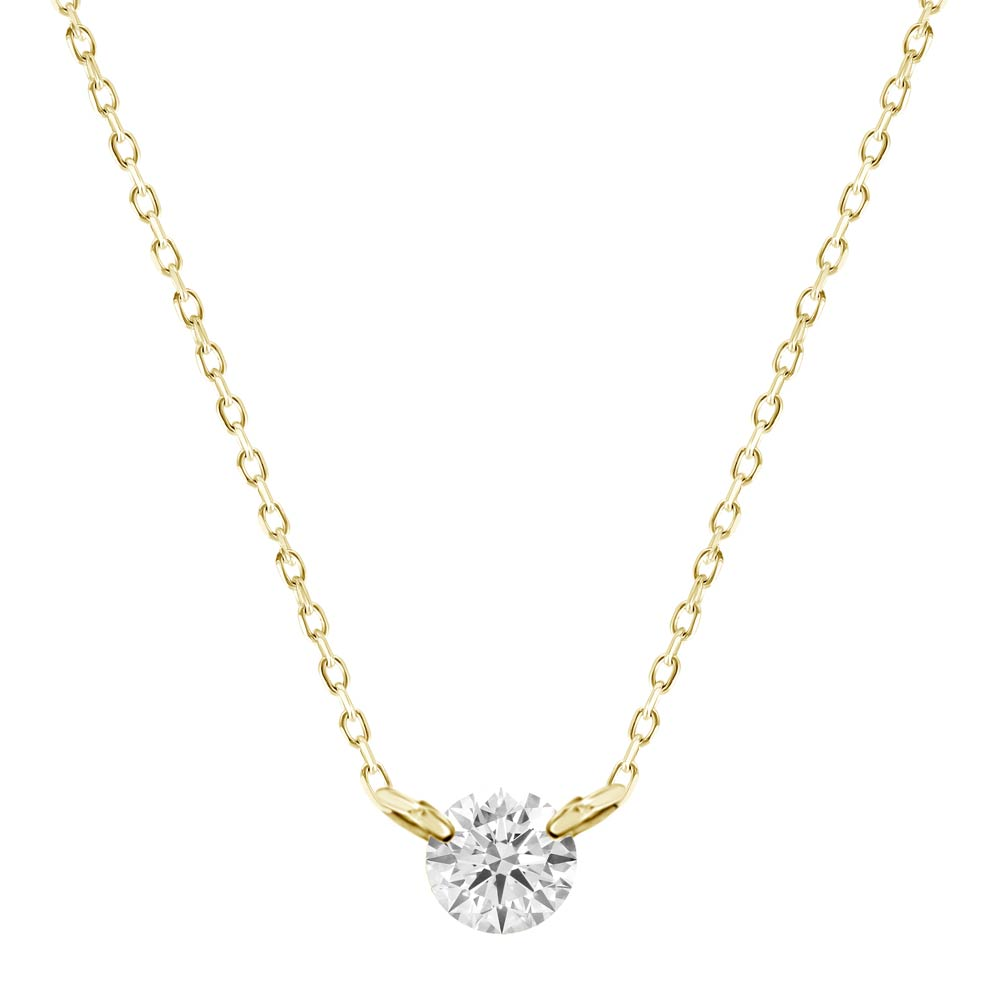 18 Karat Faux-Drilled Diamond Necklace