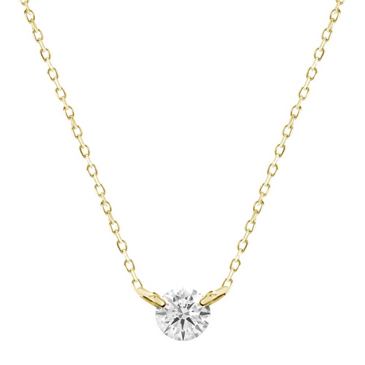 18 Karat Faux-Drilled Diamond Necklace