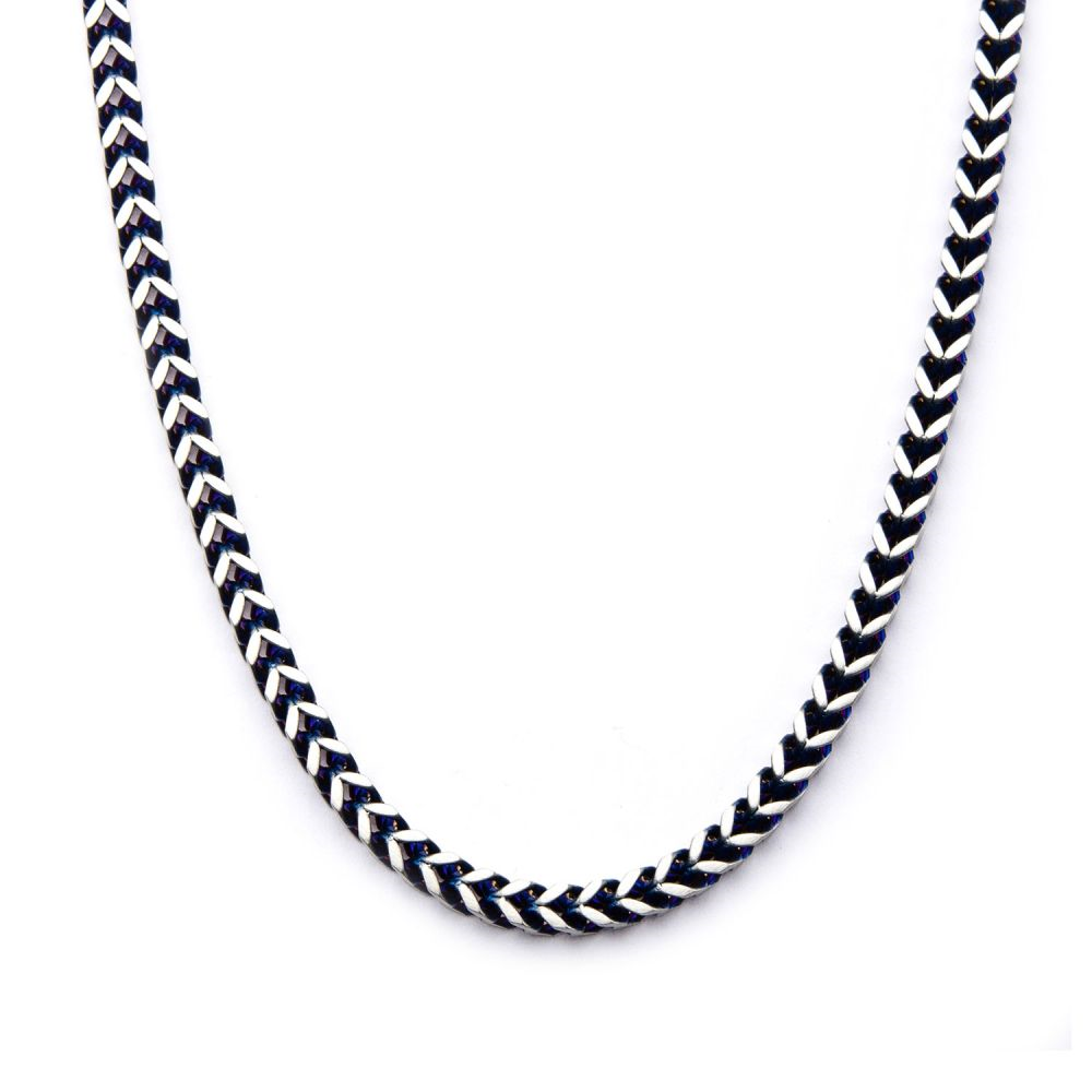 Blue Plated Stainless Steel Franco Chain