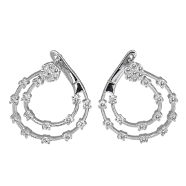 18K Diamond Front-to-Back Hoop Earrings