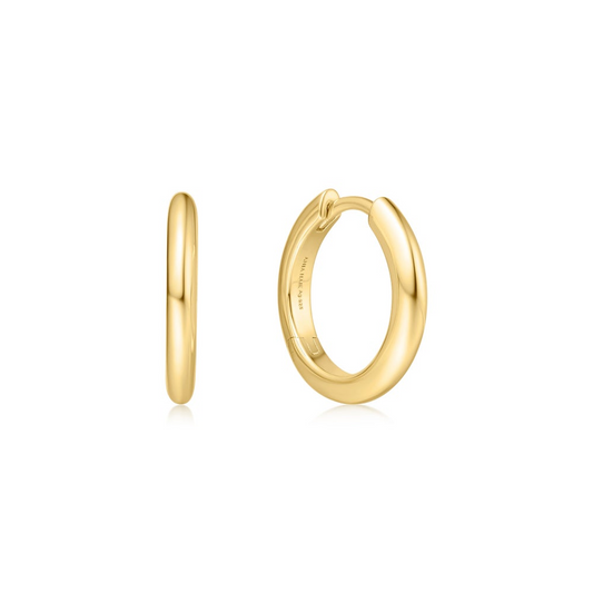Gold Plated Huggie Hoop Earrings