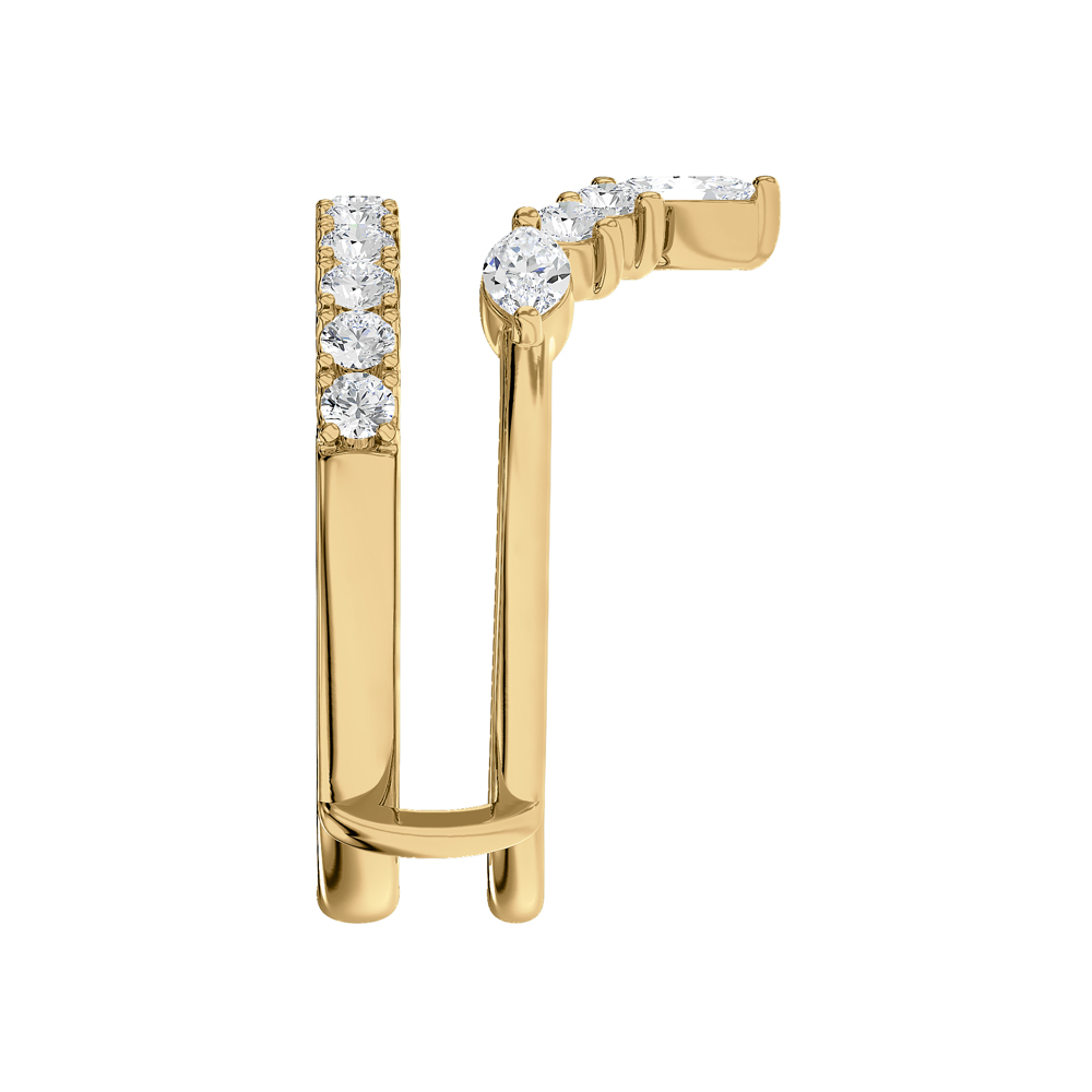 14K Crown Ring Jacket Diamond Wedding Band