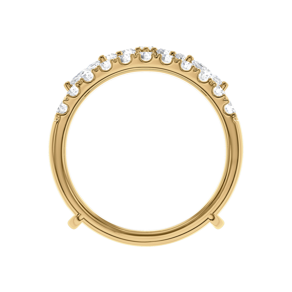 14K Crown Ring Jacket Diamond Wedding Band