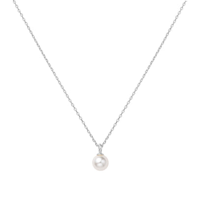 Sterling Silver White Pearl Drop Pendant