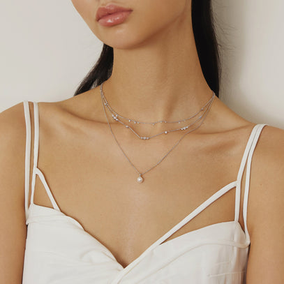 Sterling Silver White Pearl Drop Pendant