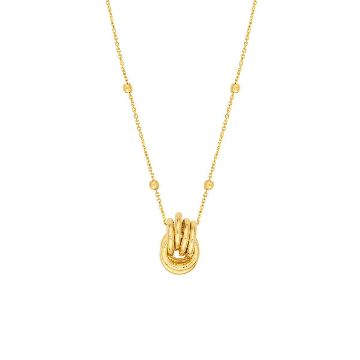 14K Moveable Links Love Knot Necklace
