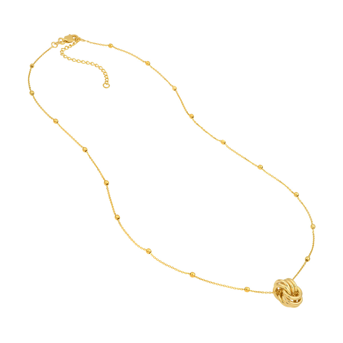 14K Moveable Links Love Knot Necklace