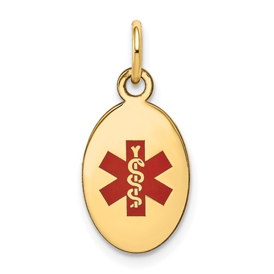 14k Yellow Gold Medic Alert Charm