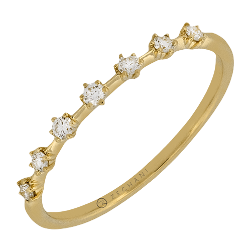 14KY Spaced-Out 6-Prong Diamond Band