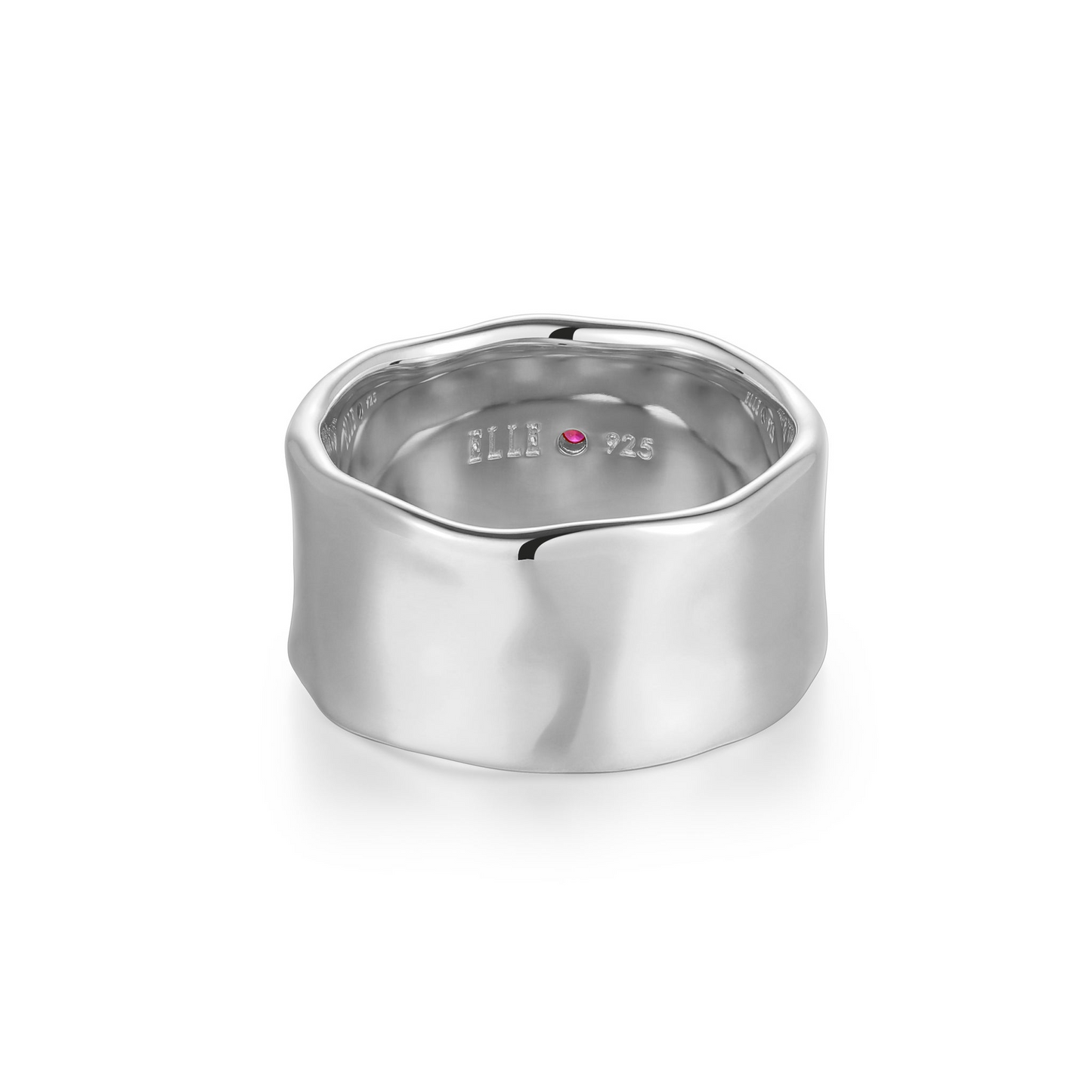 Silver Hammered & Polished "Celeste" Cigar Ring