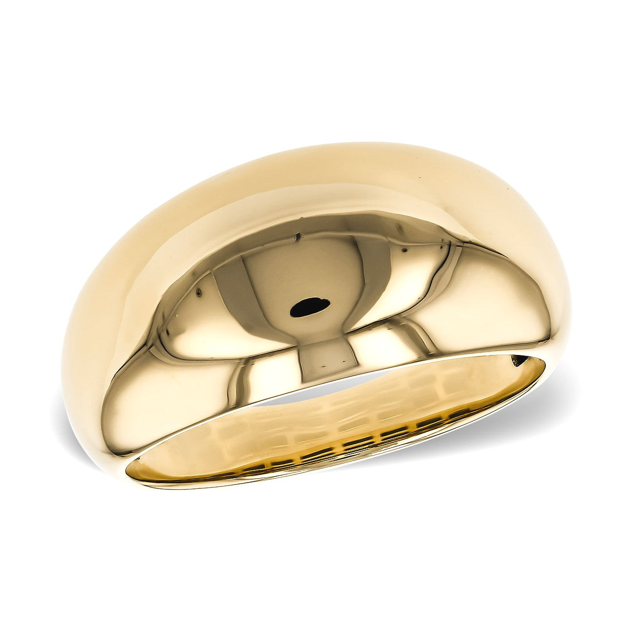 14K Dome Polished Gold Fashion Ring