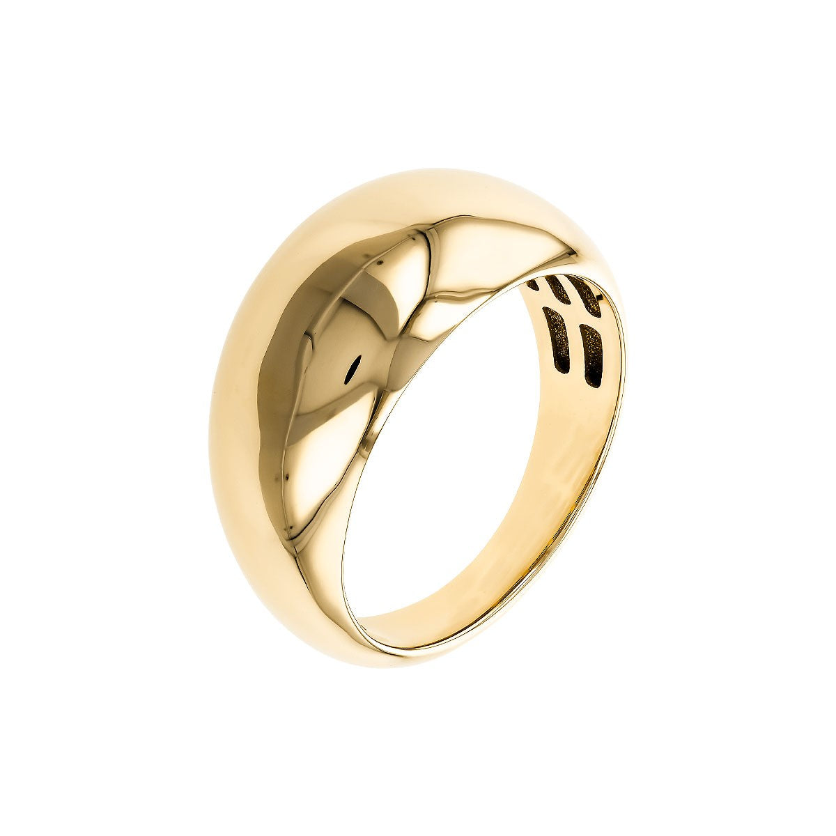 14K Dome Polished Gold Fashion Ring