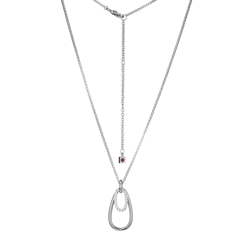 Sterling Silver ELLE "Circadia" Rhodium Cubic Zirconia Penda