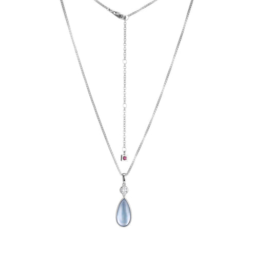 Sterling Silver ELLE "Ethereal Drops" Rhodium Plated Synthet
