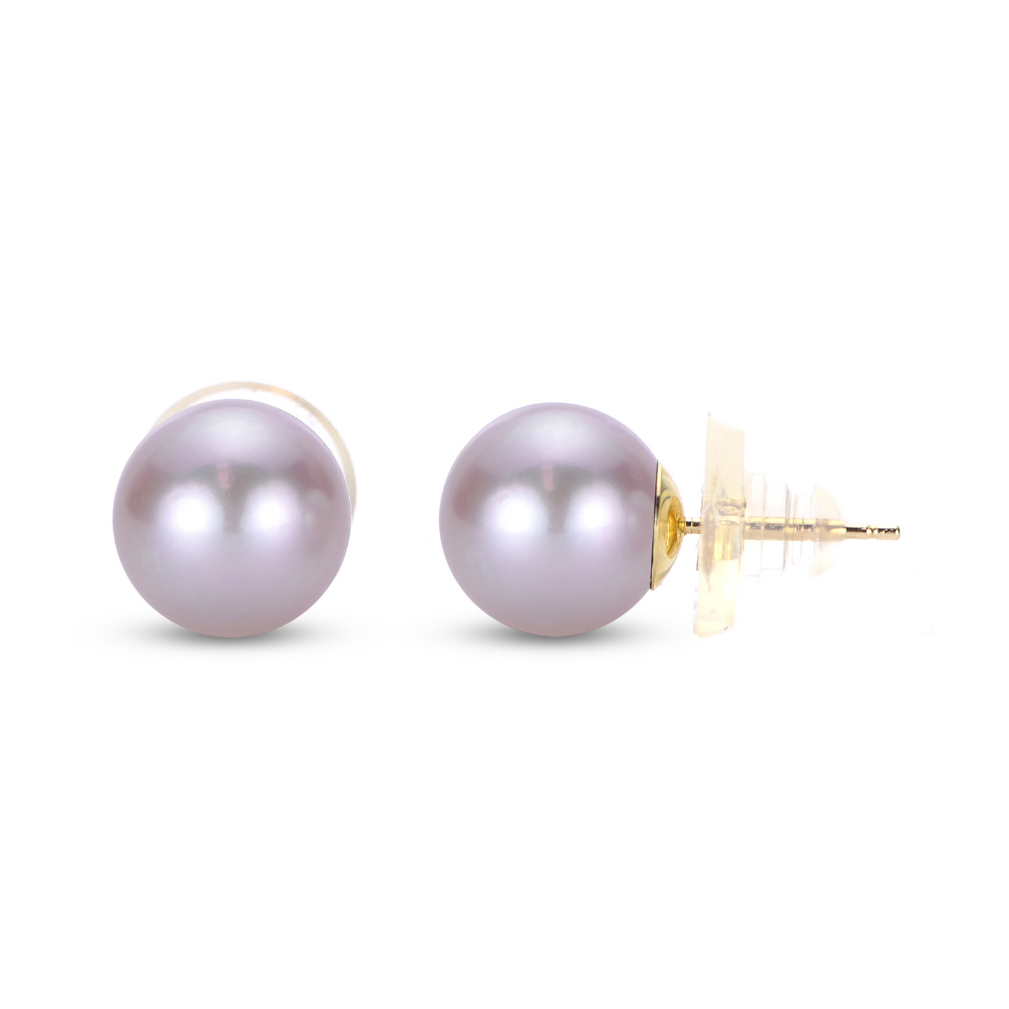 14 Karat Yellow Stud Pearls Earrings