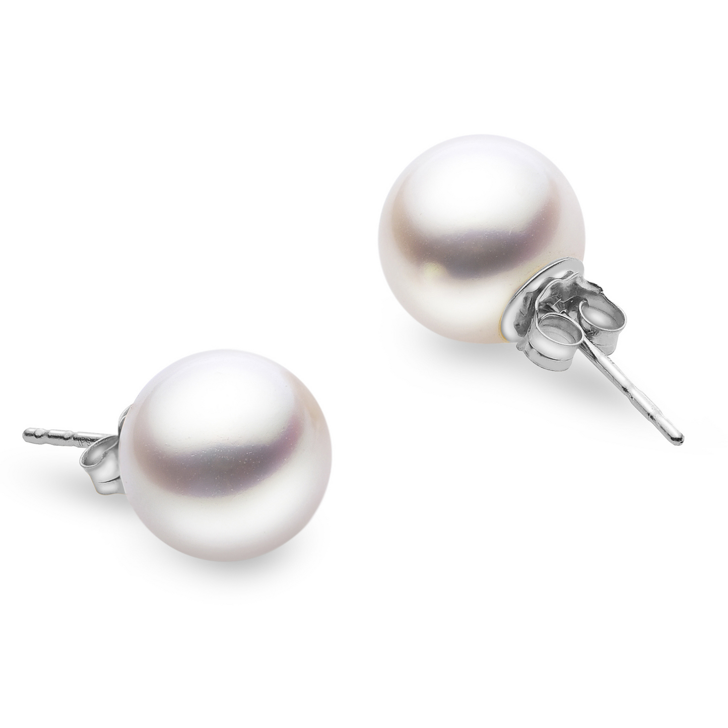 14 Karat White Stud Pearls Earrings