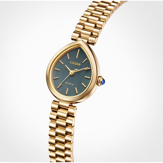 Citizen Rainell Green Dial Rose Gold-Tone Watch