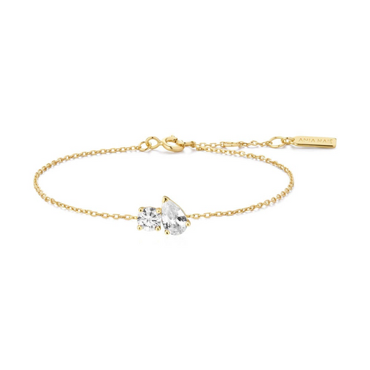 14K Gold Plated Toi & Moi Bracelet