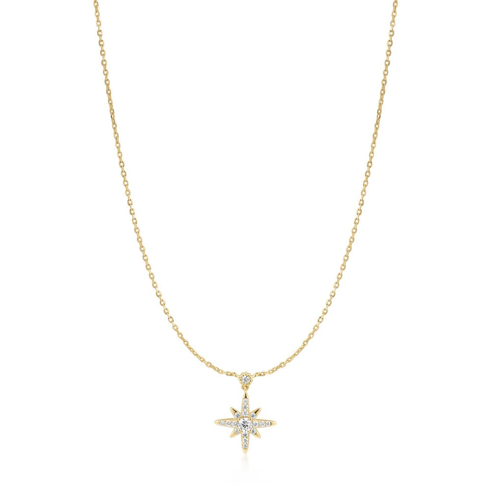 14K Gold Plated Tone Nova Star Necklace