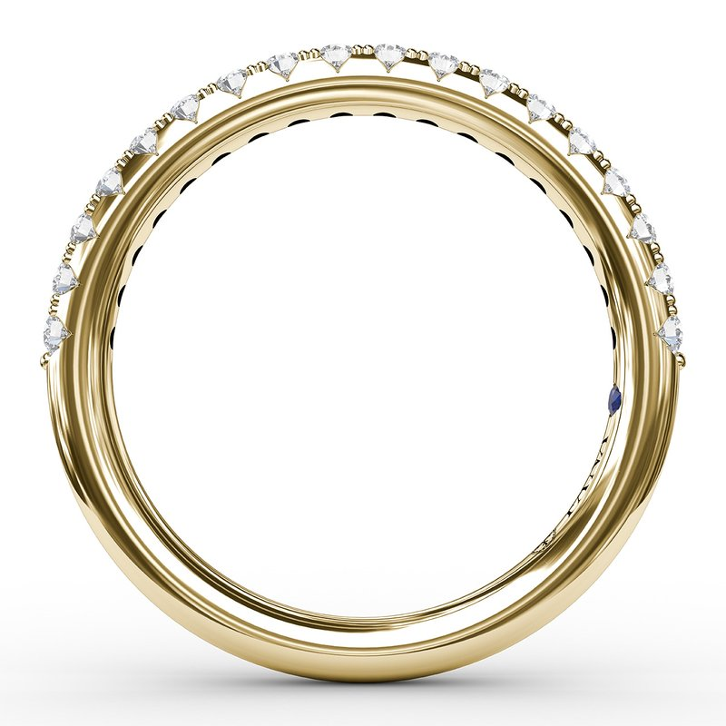 14K Prong-Set Thin Diamond Wedding Band