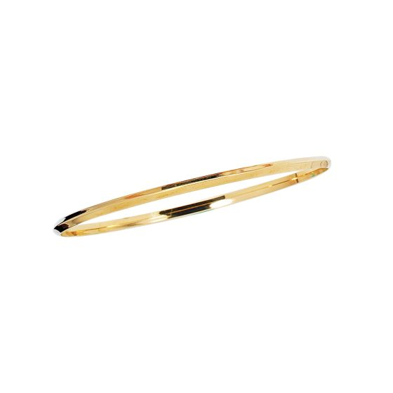 14K Gold Knife-Edge Stackable Bangle Bracelet