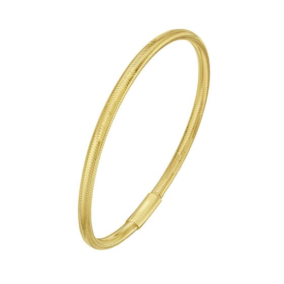 14K Small Stretch Mesh Bangle Bracelet
