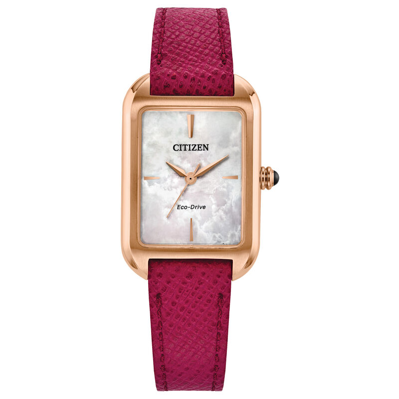 Citizen Dress Classic Magenta & Mother of Pearl Rose Gold Watch