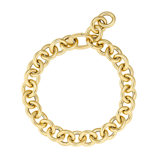 18K Gold Plated Polished Carrara Bracelet