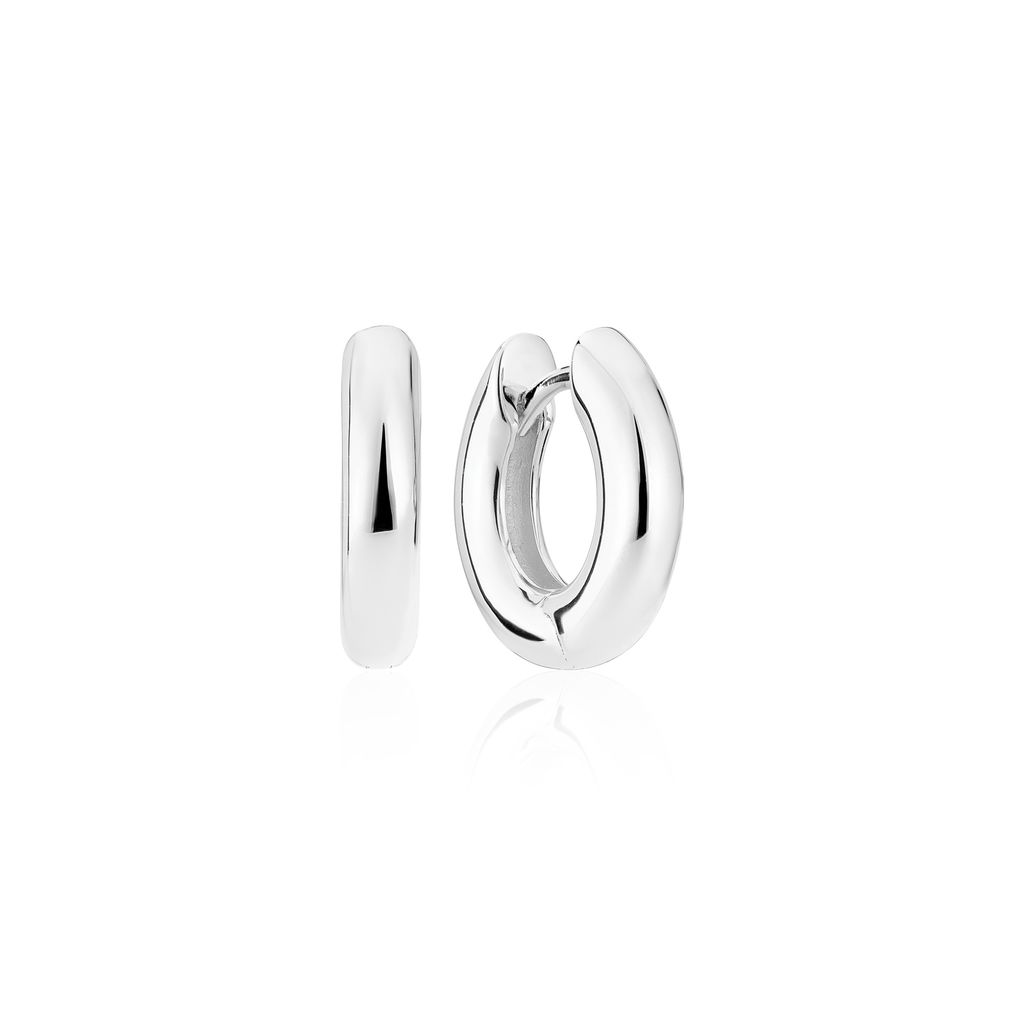 Sterling Silver Carrara Pianura Hoop Earrings