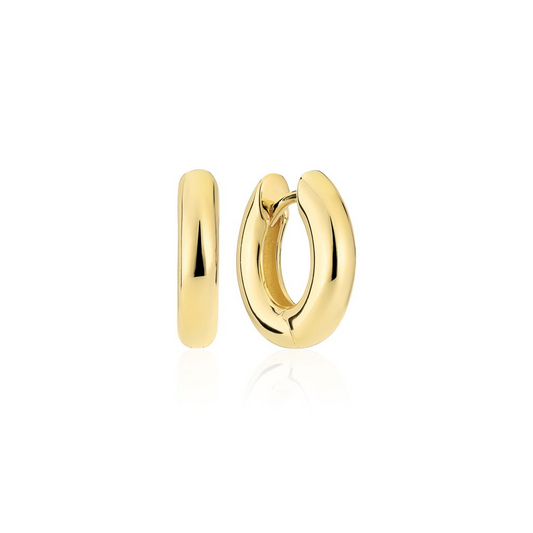 18K Gold Plated Carrara Pianura Hoop Earrings