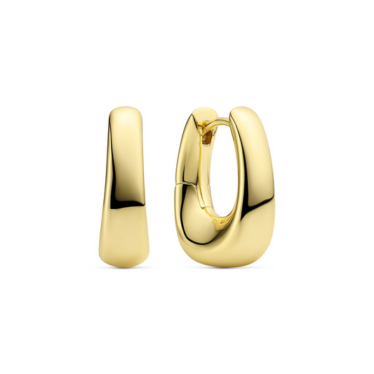 18K Gold-Plated Borsa Pianura Piccolo Small Hoop Earrings
