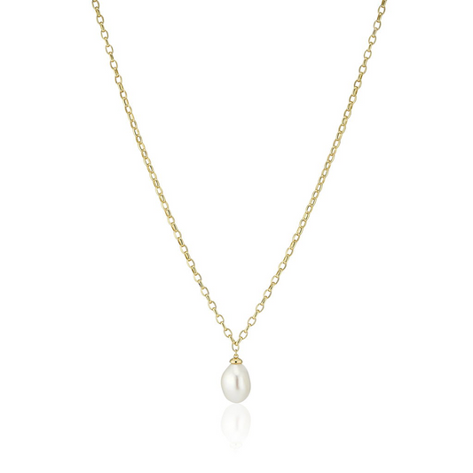 18K Gold-Plated Baroque Freshwater Pearl Italian Silver Necklace