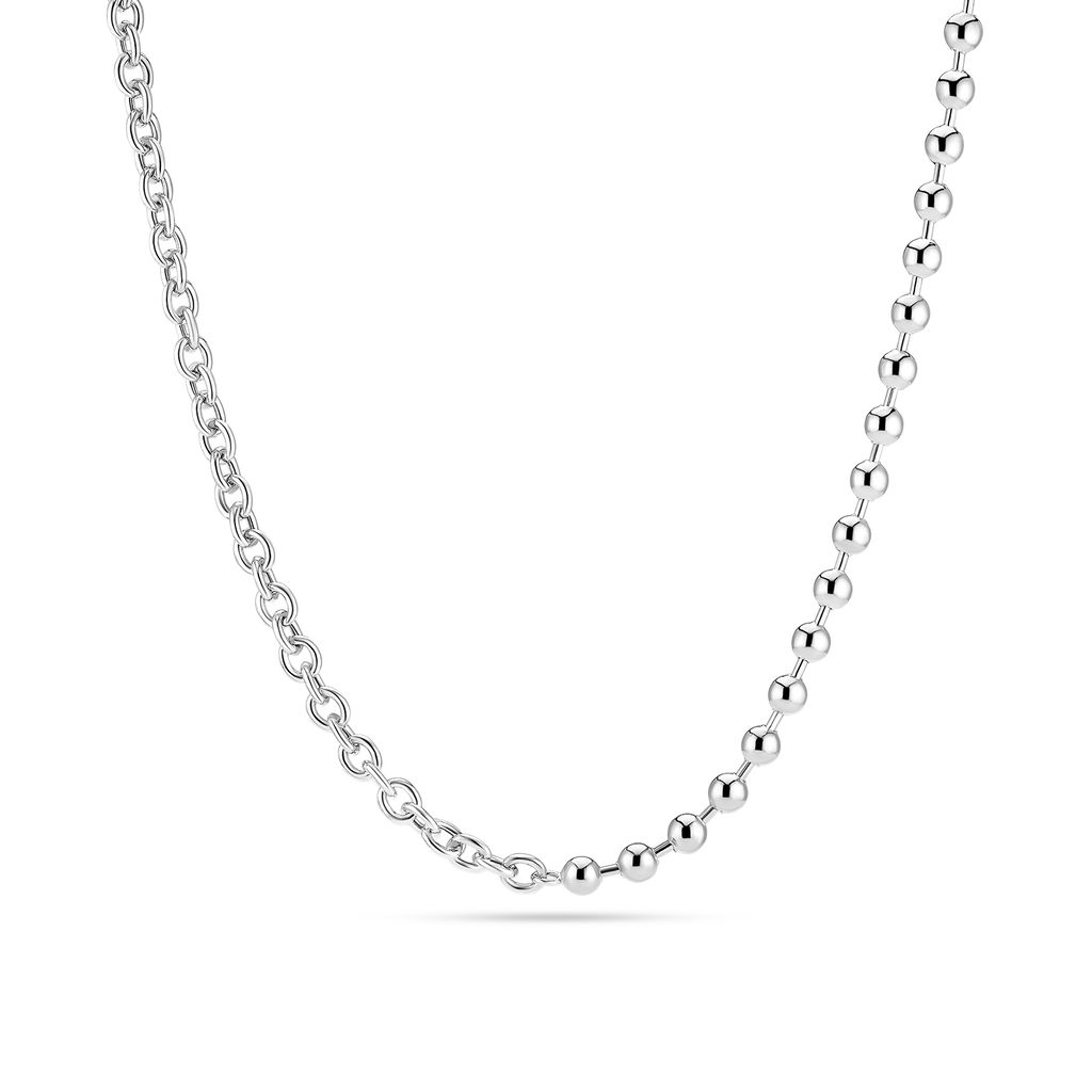Sterling Silver Beaded Bormio Chain