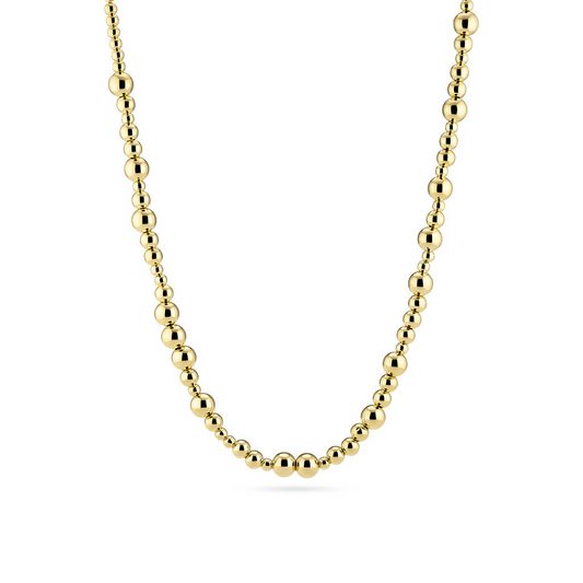 18K Gold Plated Beaded Bormio Grande Italian Chain