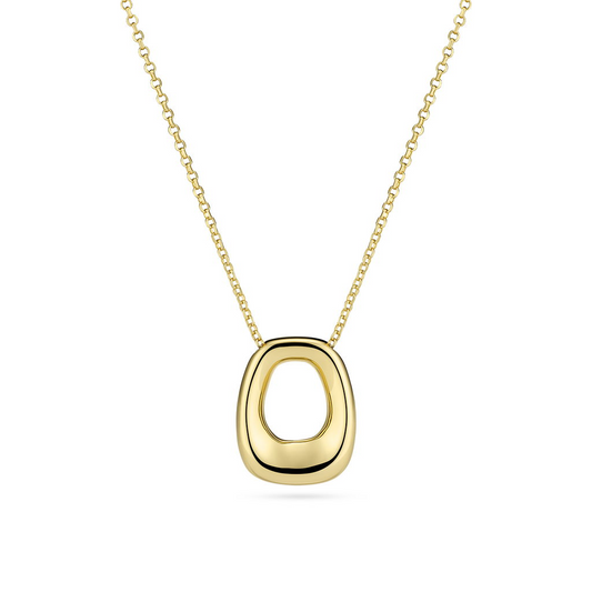 18K Gold-Plated Borsa Pianura Piccolo Italian Silver Necklace