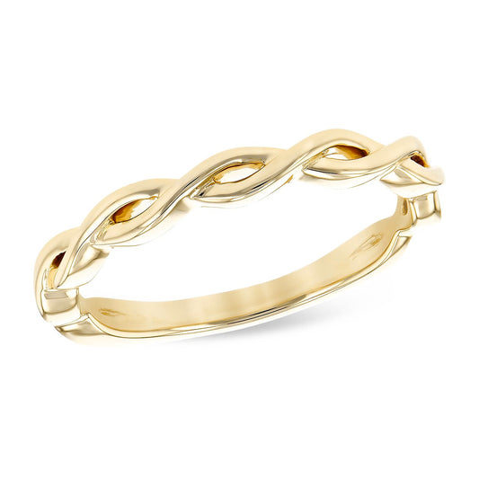 14K Twist Wedding Band
