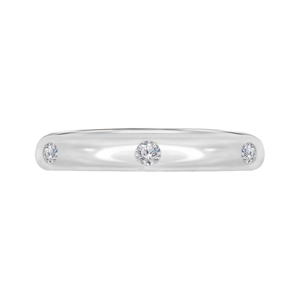 18K Flush-Set Diamond Band