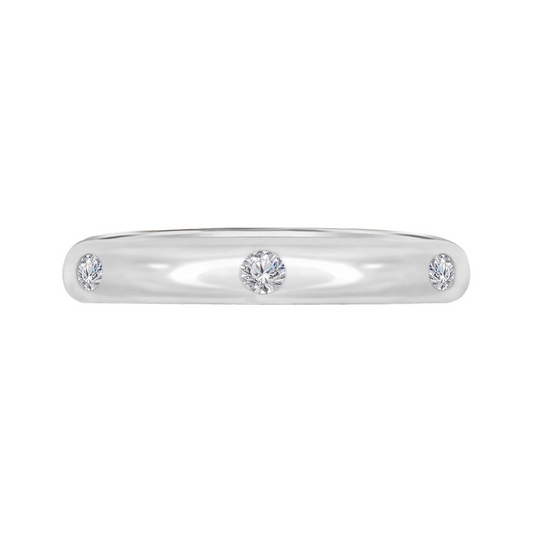 18K Flush-Set Diamond Band